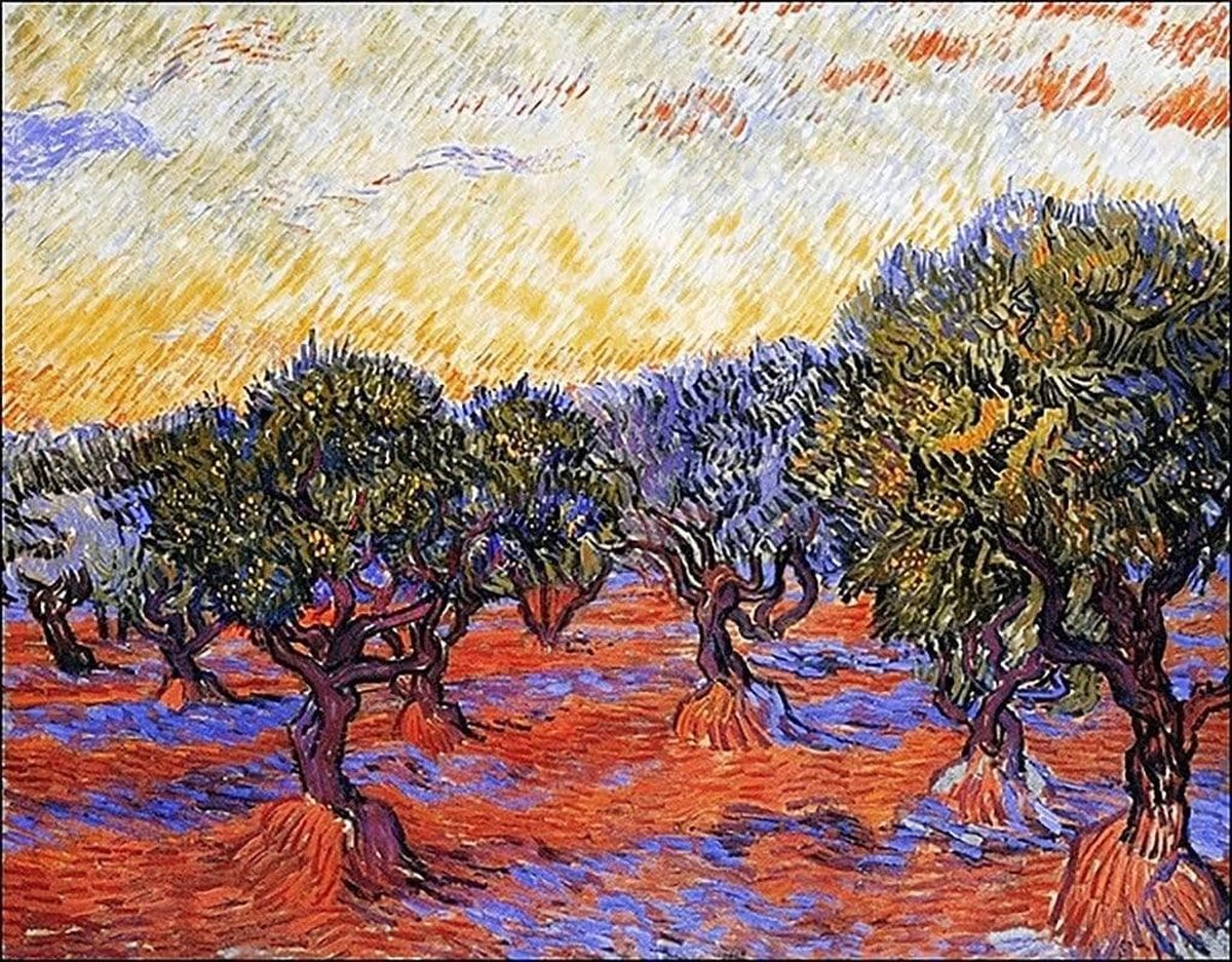 PGM Kunstdruk Vincent Van Gogh - Uliveto 30x24cm Divers