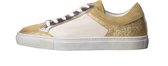 KUNOKA Gabrielle glitter yellow - Sneakers Dames - maat 42 - Geel Zilver Wit Ivoor