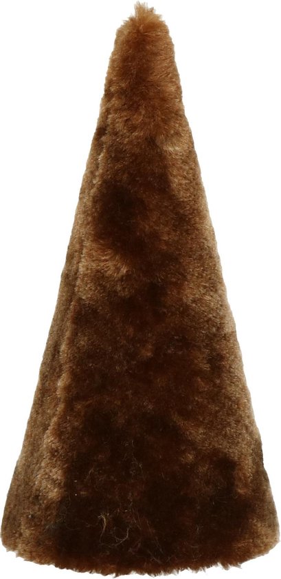 Sapin de Noël en fausse fourrure de la marque Pomax - couleur caramel - hauteur 20 cm