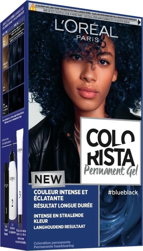Zijdelings temperatuur scheuren 3x L'Oréal Permanente Haarkleuring Colorista Blauw Zwart | bol.com