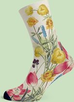 Painted Socks Van Leen - Sokken met Kunst print - Bamboe - One Size - Kunstkado