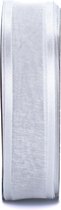 Cadeaulint - Lint - Organza lint met Satijn - Zilver (25 meter lang & 2.2 cm breed)
