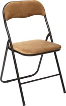 Atmosphera Vouwstoel velvet zitvlak en rug bekleed - stoel - tafelstoel -  klapstoel -... | bol.com