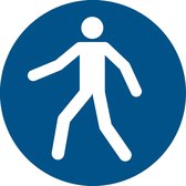 Pictogram bordje Verplichte doorgang voetgangers | Ø 200 mm - verpakt per 2 stuks