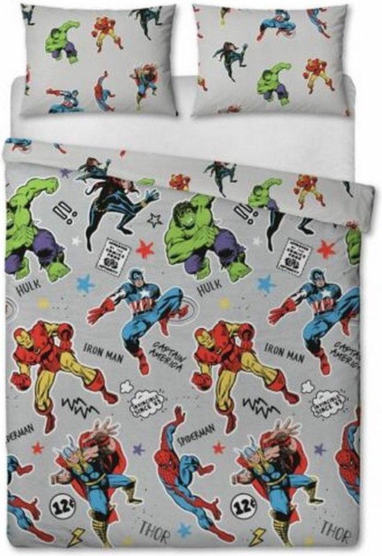 Marvel Avengers 2 persoons dekbed - 200 x 200 cm. - Avenger dekbedovertrek  | bol.com