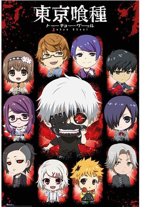 GBeye Poster - Tokyo Ghoul Chibi Characters - 91.5 X 61 Cm - Multicolor