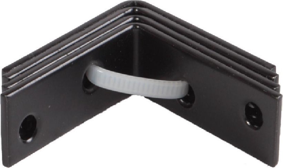 TQ4U stoelhoek | 40 x 40 mm | 15 mm breed | matzwart | 4 STUKS