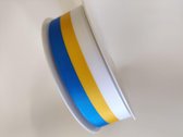 Voetballint blauw/geel/wit 2,5 cm