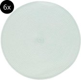 Oneiro's Luxe Placemat KLASSIEK Mint groen – 6 stuks - ø38 cm - tafelaccessoires - koken – polypropyleen - kerst