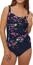 Bomain Flower Print Tankini Blauw Dames - Maat 42