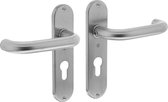 Intersteel Deurkruk Rond op kortschild profielcilindergat 55 mm rvs geborsteld