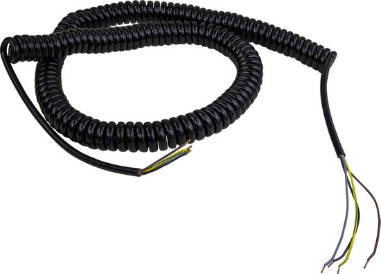 Spiraal Telescopische Draad 3 Kern Lente Telescopische Draad Spiraalkabel 24AWG0.2mm 20AWG0.5mm 17AWG1.0mm 14AWG2.0mm rekbare verlengdraad Stretch 2,5 meter 3-core 17AWG1.0MM (Kleur: 3 core 1 (Color