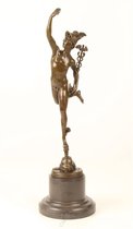 Mercury - Bronzen beeldje - Mythisch figuur - 43 cm hoog