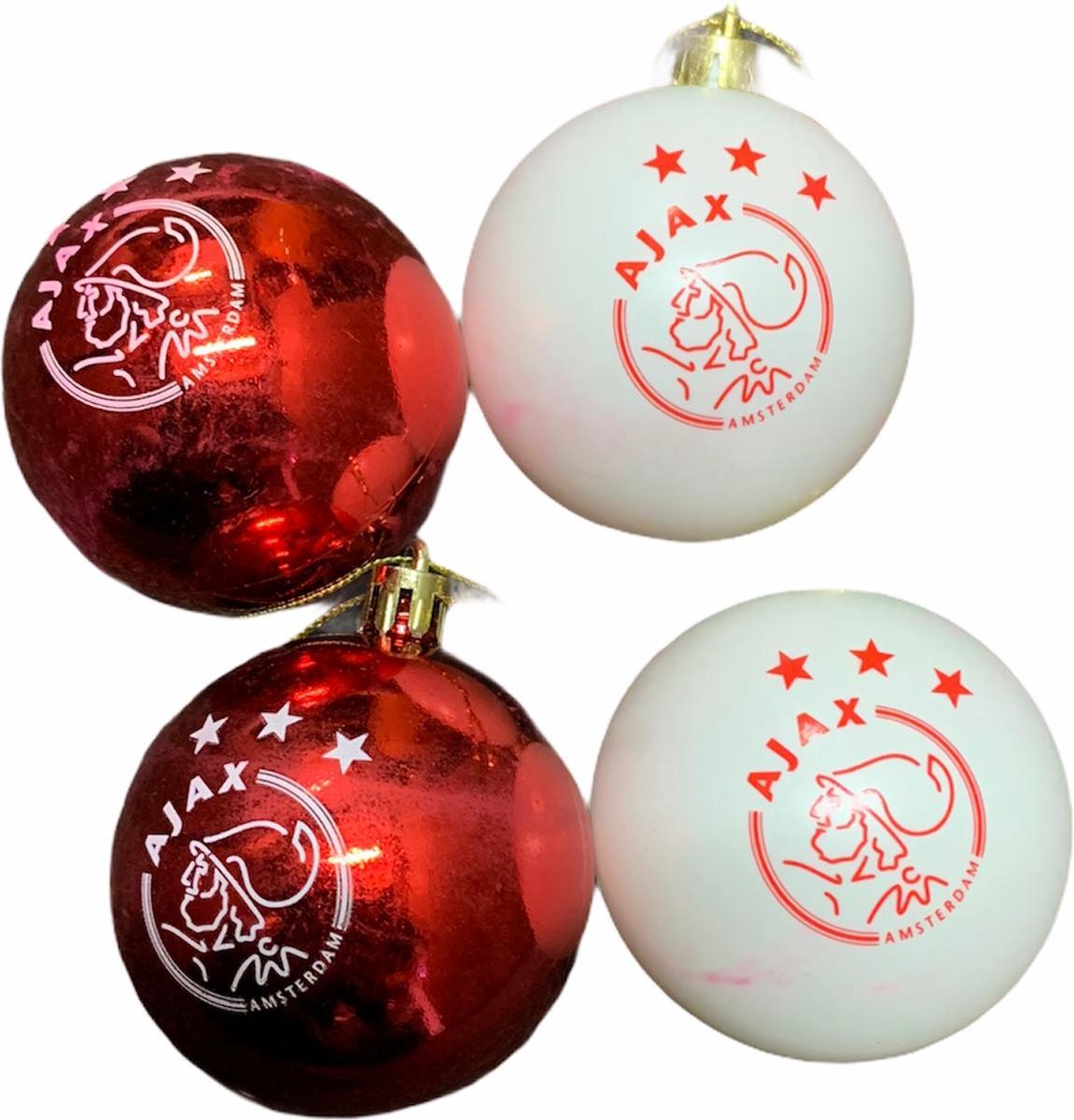 Ajax kerstballen set van 4