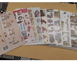 Hobby pakket 3d knipvellen 40 stuks trouwen, condeleance, communie abraham/sara  voor kaarten /scrapbooking  Afbeeldingen wijken af