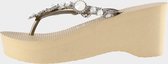 Uzurii Pearl Marilyn High Heel Dames Slippers Gold | Goud | Kunststof | Maat 35/36 | 20.029.05