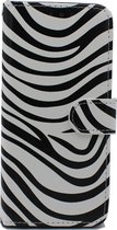 iPhone 12 Mini Hoesje met Print - Portemonnee Book Case - Kaarthouder & Magneetlipje - Zebra