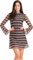 Voodoo Vixen Korte jurk -XL- Edie 60s Stripe Multicolours