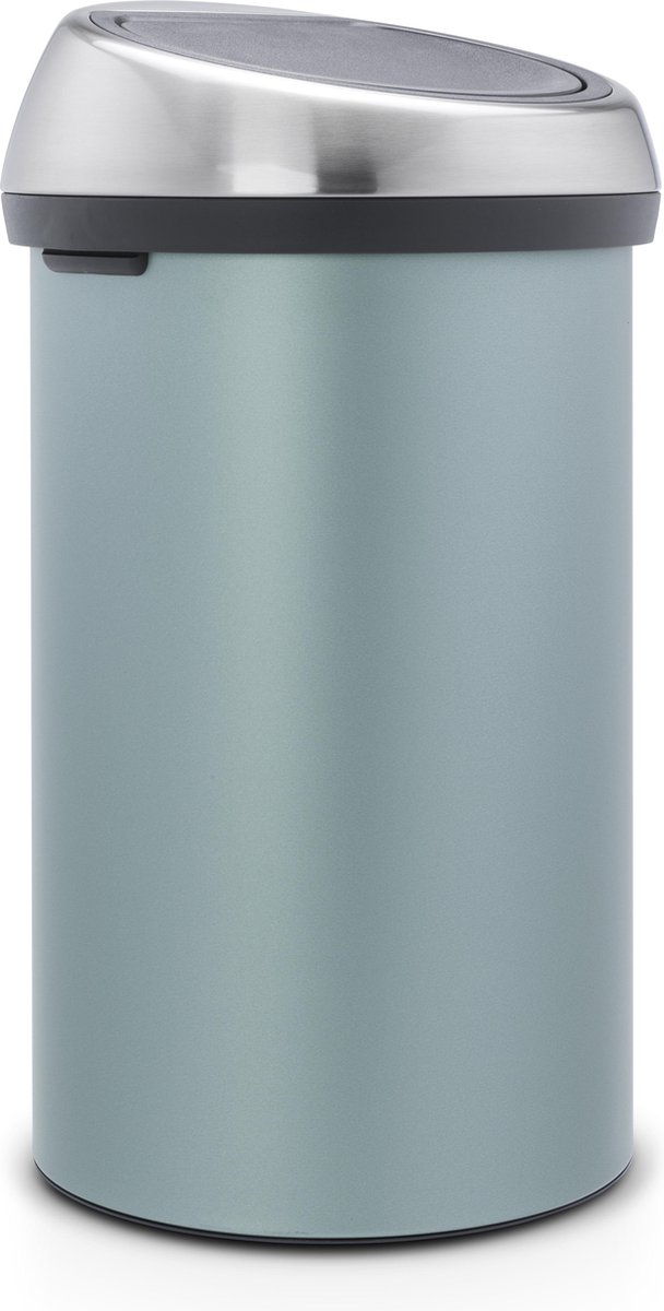 Brabantia Touch Bin poubelle 60 litres - Metallic Mint / Matt