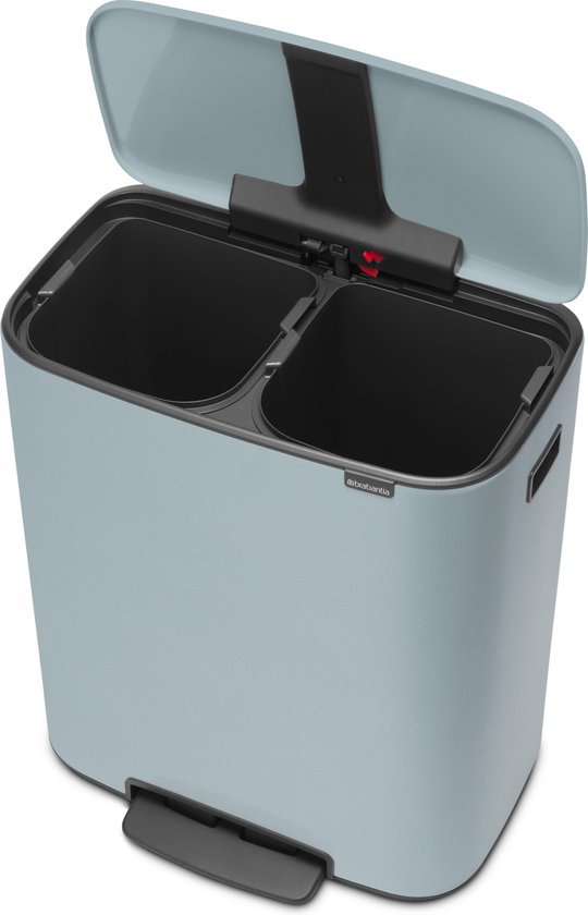 Brabantia Bo Prullenbak 2 x 30 l Metallic Mint