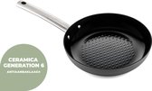 ISENVI Murray Koekenpan - 28 cm - Keramisch - RVS Greep - Geschikt voor Inductie - PFAS, PTFE en PFOA Vrij
