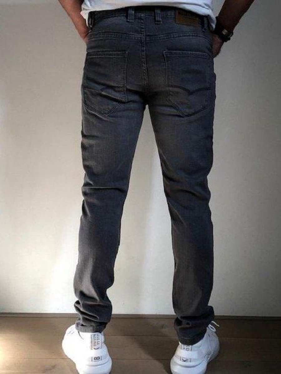 MASKOVICK Heren Jeans Milano stretch SlimFit - Grey - W40 X L32