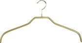 [Set van 10] MAWA 41F - dunne ruimtebesparende metalen kledinghangers met een supermooie gouden anti-slip coating voor o.a. blouses, jurkjes en shirts