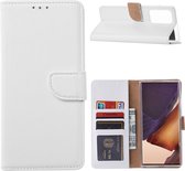 Bookcase Geschikt voor: Samsung Galaxy Note 20 Ultra - Wit - portemonnee hoesje