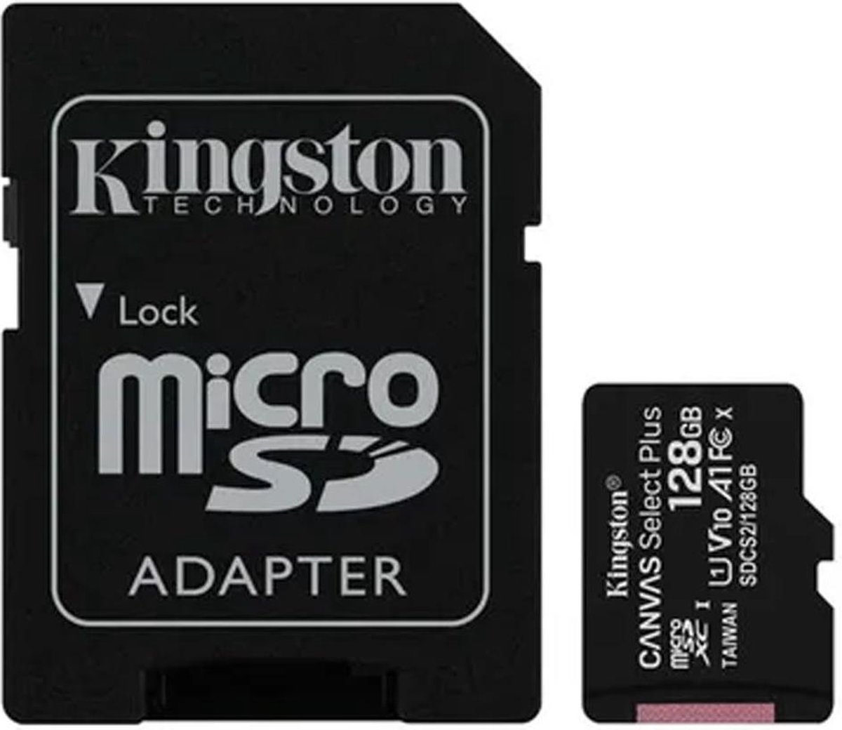 Kingston - SDHC Geheugenkaart - Class 10 - Inclusief adapter - 128 GB