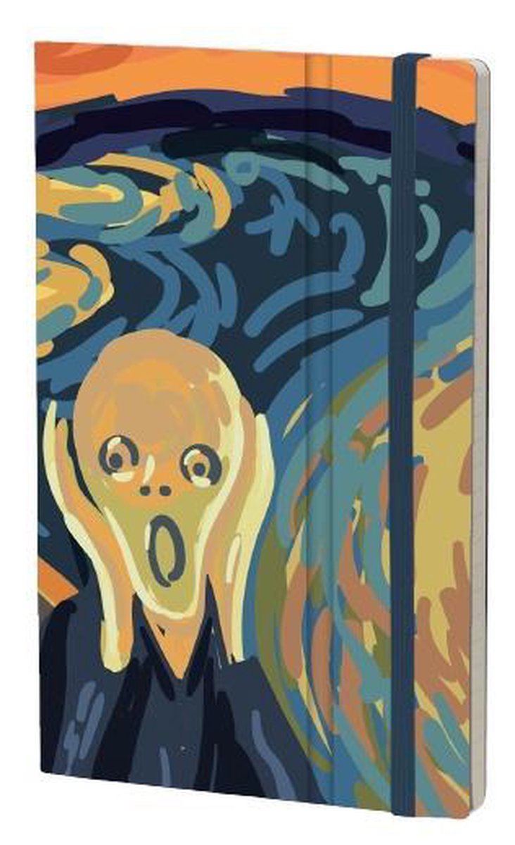 Stifflexible Notitieboek Edvard Munch 13 X 21 Cm Papier Groen