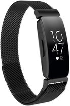 Eyzo Fitbit Inspire 1 & 2, Inspire HR en Ace2 Band- Roestvrijstaal - Zwart - Small