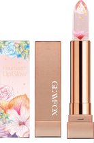 GLAMFOX Peach Flower Lip Glow Lipstick - 24K Goud Korrels Lippenstift met 100% Echte Perzik Bloem - Lip Plumper - Lippenstift Langhoudend - Korean Beauty Make Up