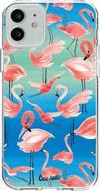 Casetastic Apple iPhone 12 / iPhone 12 Pro Hoesje - Softcover Hoesje met Design - Flamingo Vibe Print