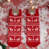 Kerst sokken 'Teddybeer met Rendieren' (91207)