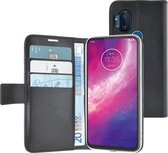Azuri Motorola One Hyper hoesje - Walletcase - Zwart