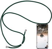 Huawei P40 Telefoonhoesje met koord - Kettinghoesje - Anti Shock - Transparant TPU - Draagriem voor Schouder / Nek - Schouder tas - ZT Accessoires