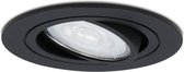 HOFTRONIC Miro - Kantelbare inbouwspot - LED - Rond zaagmaat 75mm - Zwart - Dimbaar - 5 Watt - 350 lumen - 230V - 6400K Daglicht wit - Verwisselbare GU10 - Plafondspots - Inbouwspot voor binn