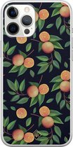 iPhone 12 Pro Max hoesje siliconen - Fruit / Sinaasappel | Apple iPhone 12 Pro Max case | TPU backcover transparant