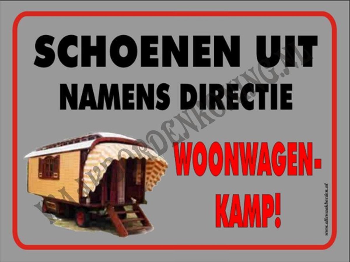 Woonwagen bord Schoenen Uit 247 - 15 x 20 cm - Ondergrond Zilver | bol.com