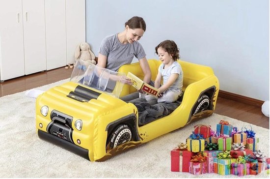 Bestway kinder logeerbed, luchtmatras opblaasbaar - My yellow truck |  bol.com