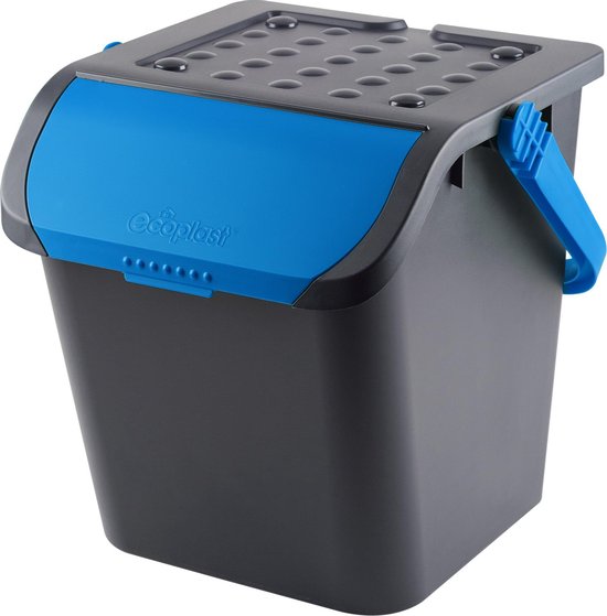 Malpie afvalbak - afvalemmer - blauw - afvalscheiden papier - PMD - sorteer  afvalbak -... | bol.com