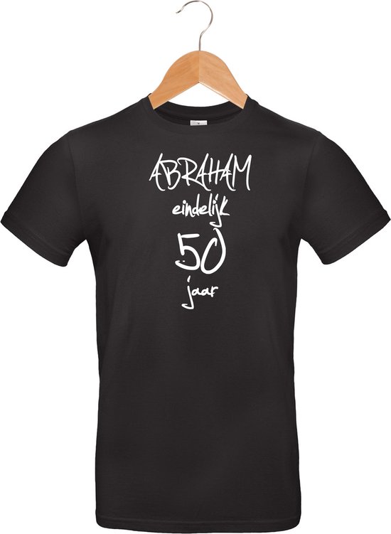 Mijncadeautje T Shirt Abraham Eindelijk 50 Jaar Unisex Zwart Maat Xxl Bol