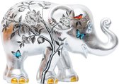 Elephant parade Silver Peony 15 cm Handgemaakt Olifantenstandbeeld