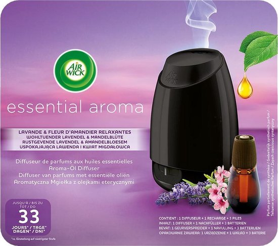 Recharge pour diffuseur de parfum Air Wick Essential Aroma Lavande  relaxante et fleurs d'amandier