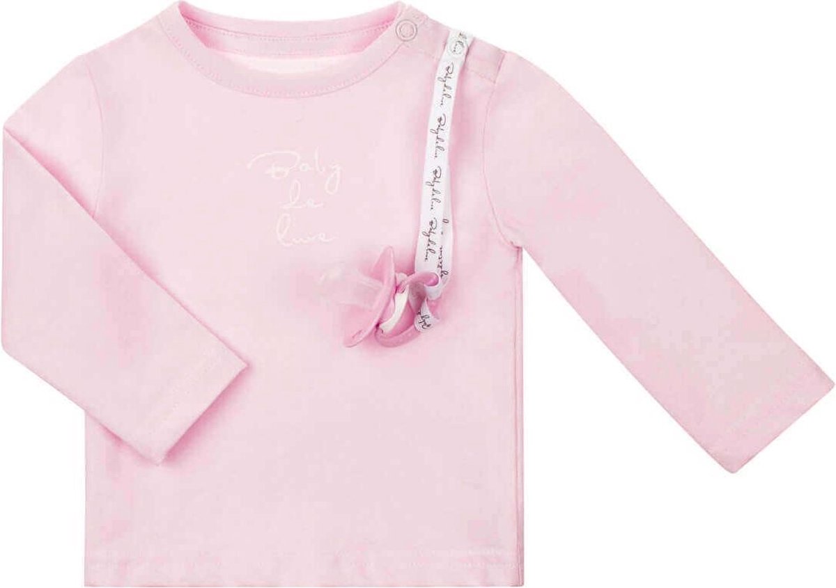Baby de Luxe T-shirtje lange mouw roze 0-3 mnd