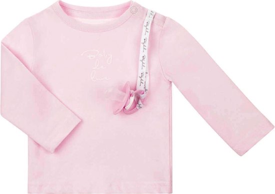 Baby de Luxe T-shirtje lange mouw roze 0-3 mnd