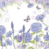 1 Pakje papieren lunch servetten - Purple Wildflowers - paarse wilde bloemen