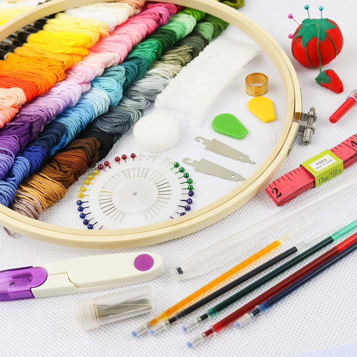 DIY Borduurpakket - Complete borduurset voor volwassenen & kinderen - 100 kleuren — afbeelding 10