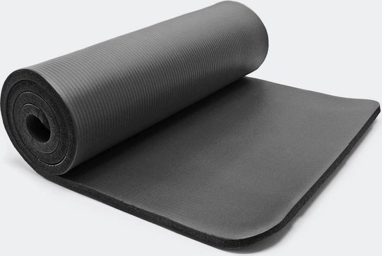 Yogamat, Fitnessmat zwart 190 x 100 x 1,5 cm gymnastiekmat fitness yoga gym  joga... | bol