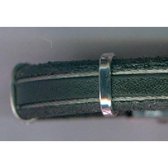 Twice As Nice Armband in edelstaal, zwart leer en staal 21 cm